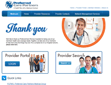Tablet Screenshot of mypreferredprovider.com